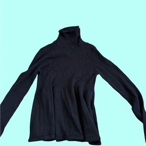 Moda International Black Ribbed Cowl Neck Sweater